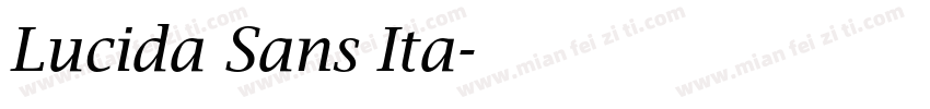 Lucida Sans Ita字体转换
